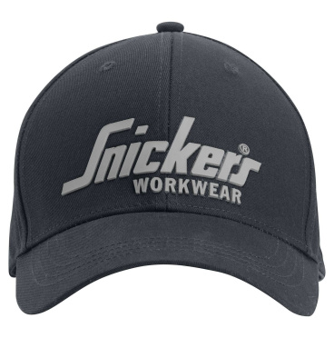 Šiltovka s 3D logom Snickers Workwear čierna